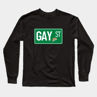 Gay Street Sign Long Sleeve T-Shirt